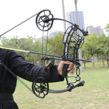 Short Axis Compound Bow Set Kit 30-60Lbs Adjustable Draw Weight Ambidextrous