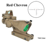 Adjustable 4 x 32 Red Dot Tactical Scope 20mm Rail Scope for Hunting