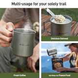 Titanium Camping Cookware 420ML and 750ML Titanium Pot