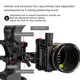 M2 Compound Bow Five-needle Sight Fine Tuning 5 Pins Aiming Scope Come With Adapter 2x/4x/6x/8x lenses for Choice