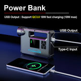 5-in-1 Car Jump Starter with Air Compressor Portable Flashlight