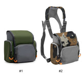 Binocular Harness Chest Pack with Rangefinder Waterproof Pouch Bino Harness with Rain Cover for Hunting Hiking