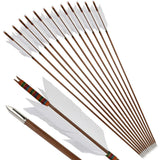 33" Archery Bamboo Arrows Turkey Feathers