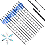 YLS Crossbow Bolts 20 Inch Carbon w/Hunting Broadheads