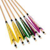 Wooden Longbow Arrows 32" Natural Turkey Feather
