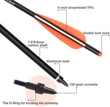 YLS Crossbow Bolts 20 Inch Carbon w/Hunting Broadheads