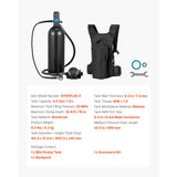 Mini Scuba Tank 0.5 L/1.9 L Portable Diving Tank
