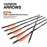 YLS Crossbow Bolts 20 Inch Carbon w/Hunting Broadheads