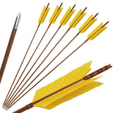 Turkey Feather Bamboo Arrows 6/12pcs 33.4"