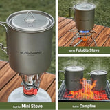 Titanium Camping Cookware 420ML and 750ML Titanium Pot