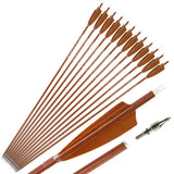 Mixed Carbon Arrows, 12 pcs, 31.5 Inch Spine