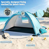 Beach Tent Sun Shelter with Extended Sand Mat