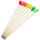 Wood Arrows 6pcs Turkey Feathers Handmade Diameter 8.5mm Arrow Shaft Length 80cm for Adults Shooting Target Hunting Accessories