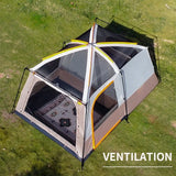 Camping Tent, Top Skylight for Ventilation and Mosquito Protection