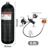 4500Psi 300Bar 6.8L Carbon Fiber Cylinder