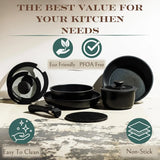 10pcs Nonstick Cookware Set