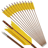 33" Archery Bamboo Arrows Turkey Feathers