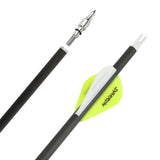 12pcs Pure Carbon Arrow 300/400/500