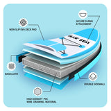 Inflatable Stand-Up Paddle Board Anti-Slip EVA Deck