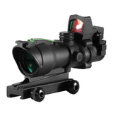 Adjustable 4 x 32 Red Dot Tactical Scope 20mm Rail Scope for Hunting