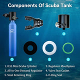 Small Pony Bottle 5-10 Mins Underwater Breathing for Snorkeling