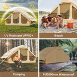 Quick Setup Inflatable  Air Tent with Stove Jack, 4-6 Person