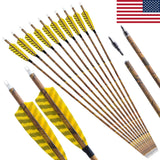 12pcs Archery Mixed Carbon Arrows 31.5 Inch Turkey Feathers
