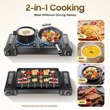Double Head Gas stove with Baking Tray