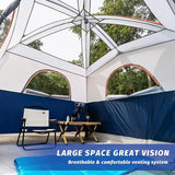 Double Layer 6-Person Family Camping Tent, Easy Setup