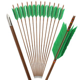 Turkey Feather Bamboo Arrows 6/12pcs 33.4"