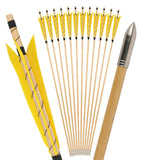 Wooden Longbow Arrows 32" Natural Turkey Feather