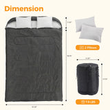 Double Sleeping Bag for Adults with Pillow