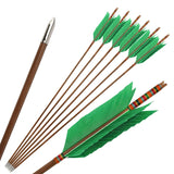 Turkey Feather Bamboo Arrows 6/12pcs 33.4"