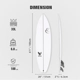 High-Performance Epoxy Surfboard with Wood Stringer
