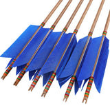 Turkey Feather Bamboo Arrows 6/12pcs 33.4"