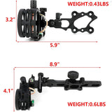 Compound Bow 5 Pin Sight 0.019-Inch Optical Fiber