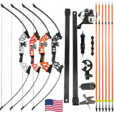 Bowfishing Set 40lbs Recurve Straight Bow Solid Fiberglass