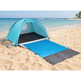 Beach Tent Sun Shelter with Extended Sand Mat