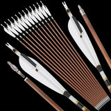 12PCS Archery Pure Carbon Arrow