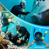 Lightweight 0.5 L Mini Scuba Tank with Integrated Full-Face Mask