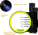 Compound Bow 5 Pin Sight 0.019" Fiber Optic Adjustable Alloy Right Hand for Hunting Target Shooting Outdoor Sports Accessories