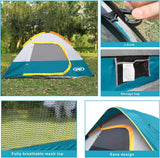 2-4 Person Waterproof Windproof Tent with Rainfly