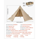 4-6 Person Portable Winter Tipi Tent with Stove