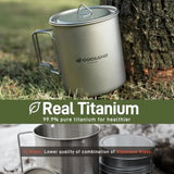 Titanium Camping Cookware 420ML and 750ML Titanium Pot