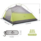 Cloud-Up 3 Person Lightweight Backpacking Tent with Footprint