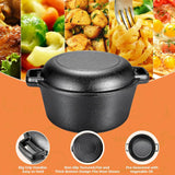 Cast Iron Double Dutch Oven W/ Loop Handles