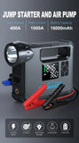 5-in-1 Car Jump Starter with Air Compressor Portable Flashlight