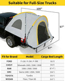 Waterproof Double-Layer Pickup Truck Bed Tent with Awning