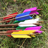 Turkey Feather Bamboo Arrows 6/12pcs 33.4"