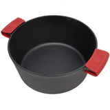 Cast Iron Dutch Oven With Lid, Pot (5.1 Quarts) And Lid (1.9 Quarts) That Can Be Used As A Skillet, Cast Iron Dutch Oven With S